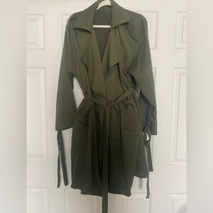 SHEIN Curve 1XL Khaki Green Jacket